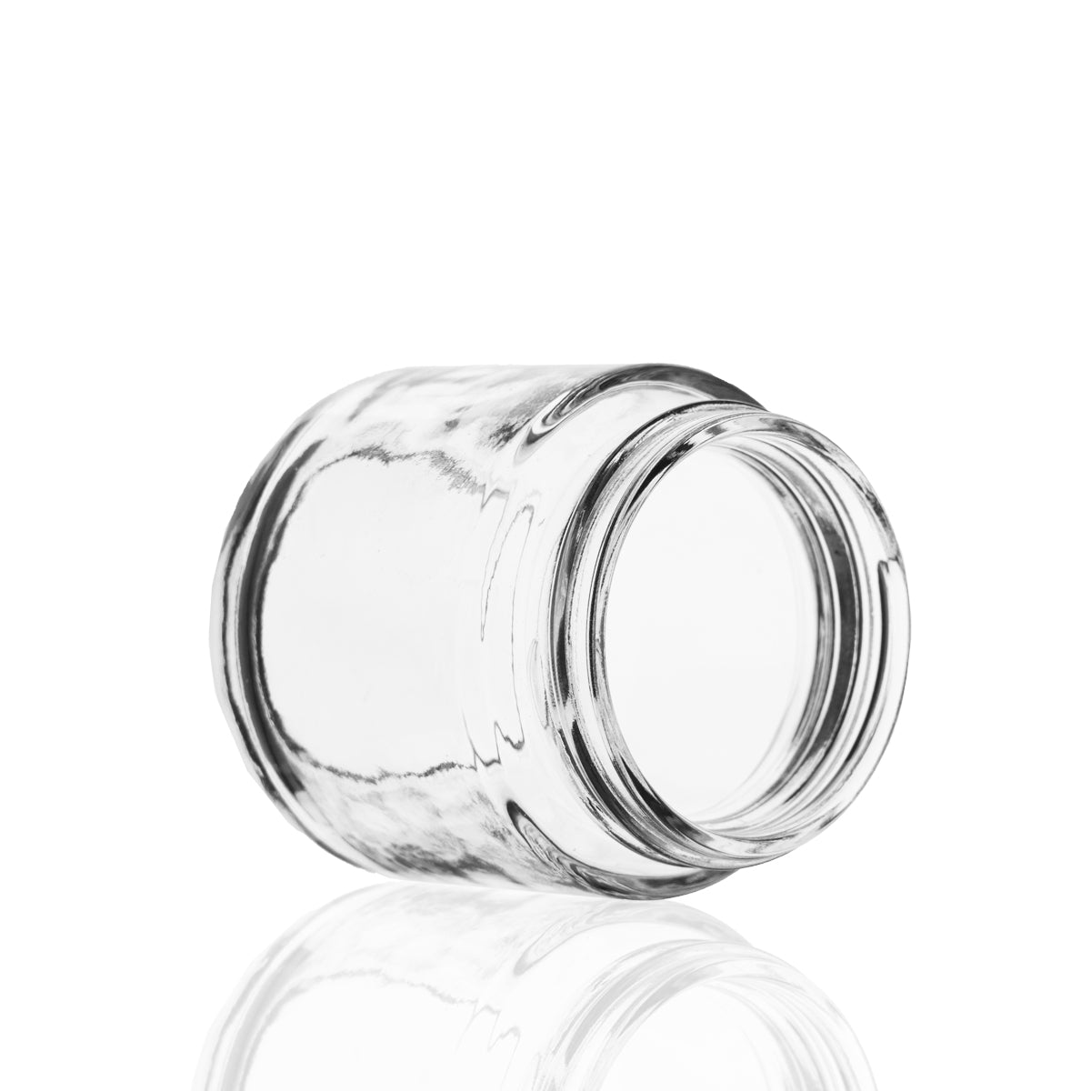 Glass Jar | Rounded Base Heavy Wall Glass Jars - Clear | 53mm - 3.75oz - Various Counts Glass Jar Biohazard Inc 150 Count  