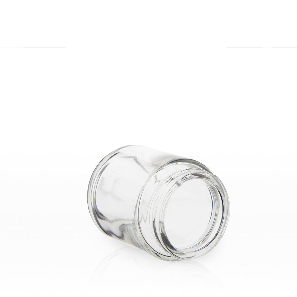Glass Jars | Rounded Base 53/400 Thread | 5oz - Clear - 32 Count - Biohazard Inc