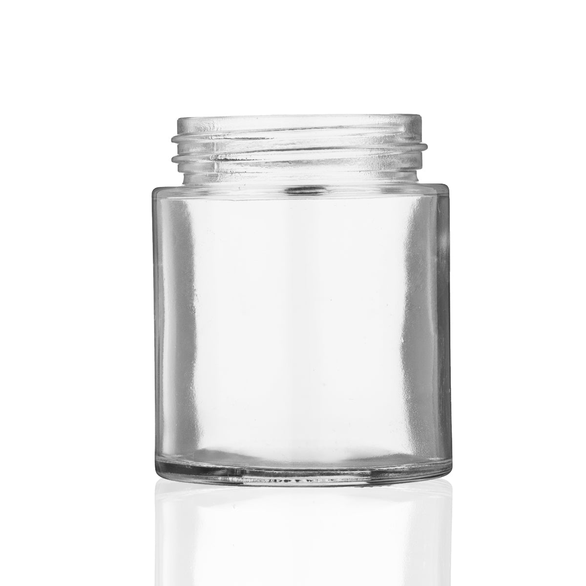 Glass Jar | Straight Sided Flush Glass Jars - Clear | 53mm - 4oz - 100 Count Glass Jar Biohazard Inc   