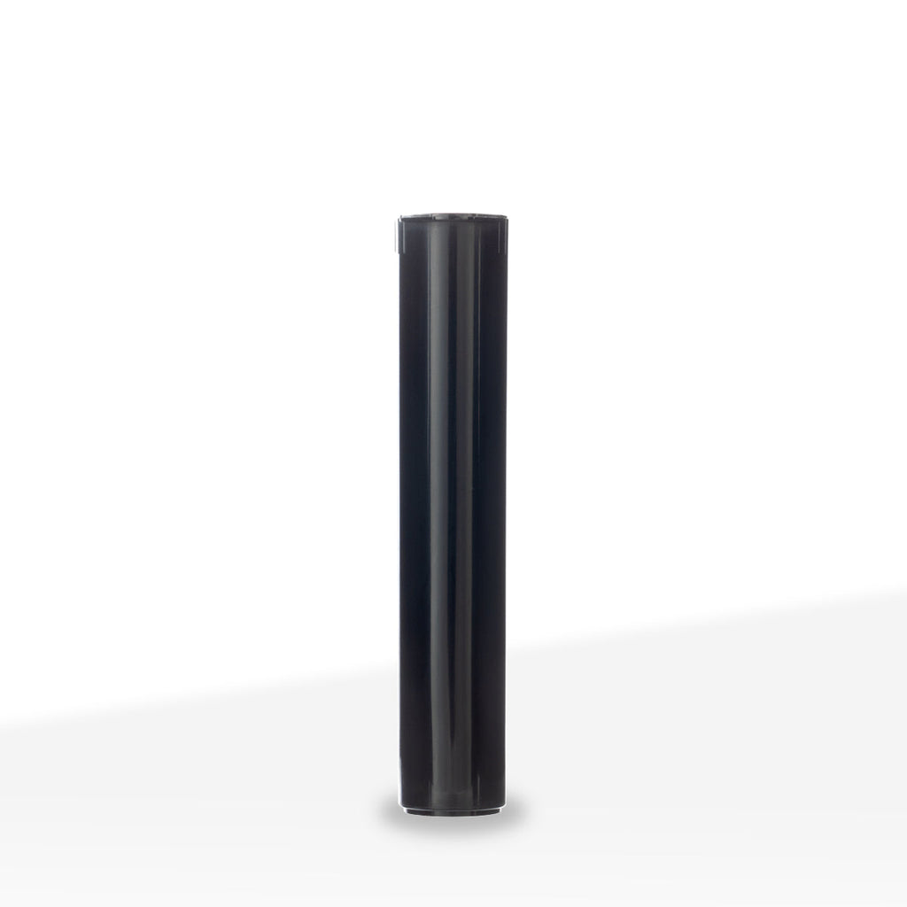 Child Resistant | Pop Top Plastic Pre-Roll Tubes | 98mm - Opaque Black - 1000 Count Biohazard Inc