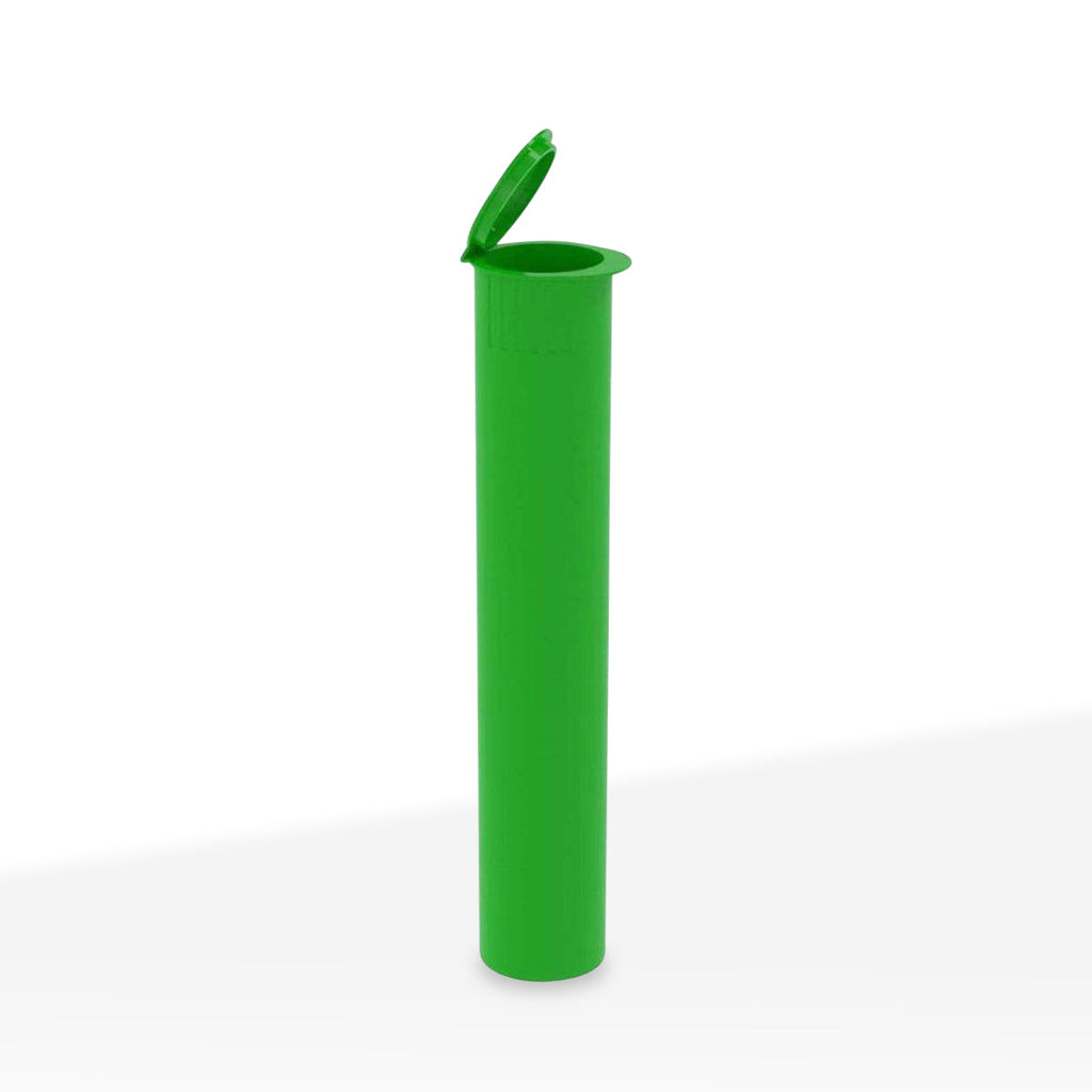 Child-Resistant | Plastic Pre-Roll Tubes | 95mm - Opaque Green - 1000 Count - Biohazard Inc