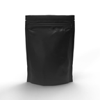 Child Resistant Mylar Bags | Matte Black Vista w/ Tear Notch | 3.5" x 5" - 3.5g - 500 Count - Biohazard Inc - Tear Notch