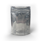 Child Resistant Mylar Bags |  Matte White Vista w/ Tear Notch | 3.5" x 5" - 3.5g - 500 Count - Biohazard Inc - Tear Notch