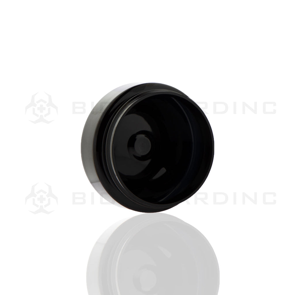 Plastic Jar | Straight Sided Plastic Jars - Black | 70mm - 3oz - 280 Count Plastic Jar Biohazard Inc   