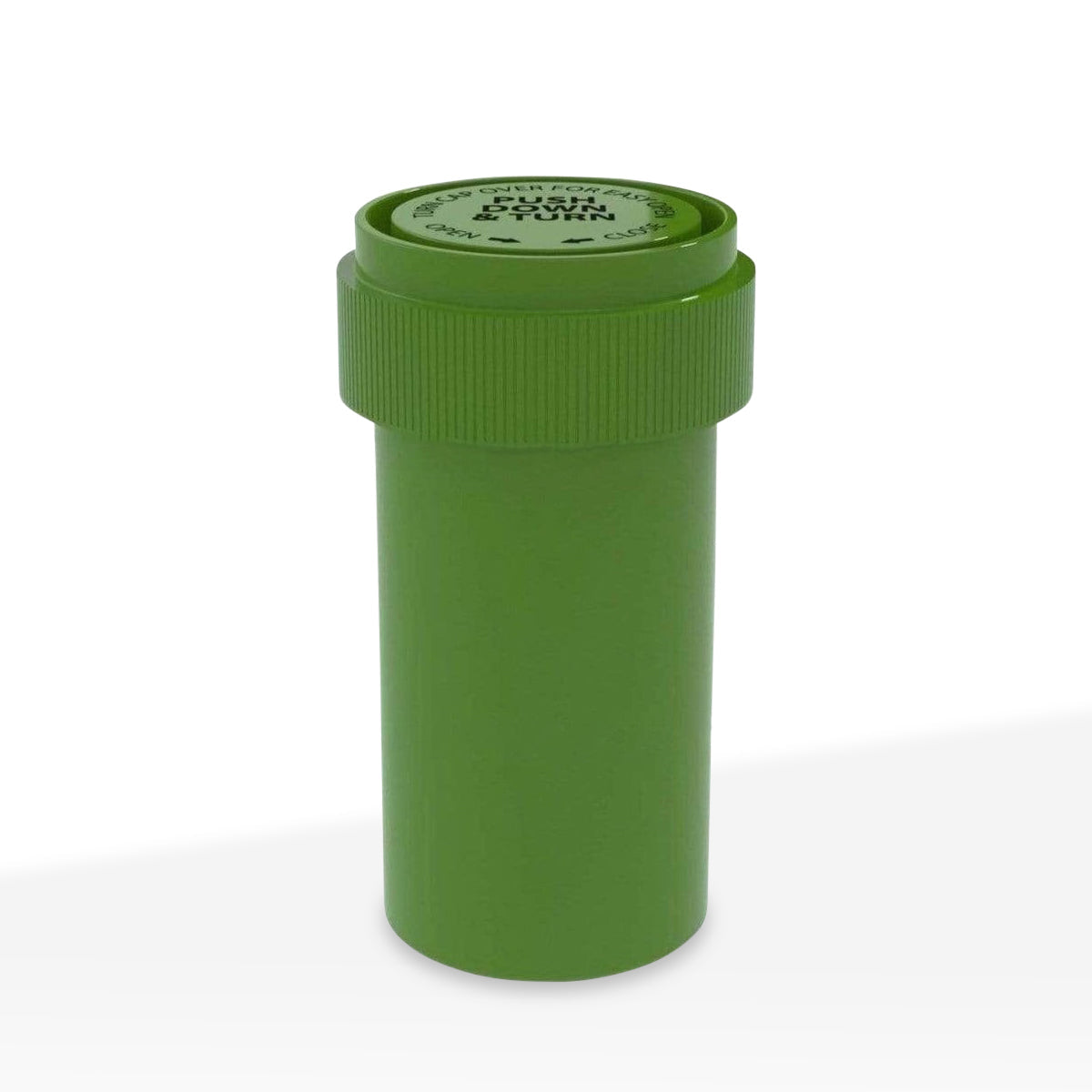 Child Resistant | Opaque Green Reversible Cap Vials | 13 Dram - 2 Grams - 275 Count