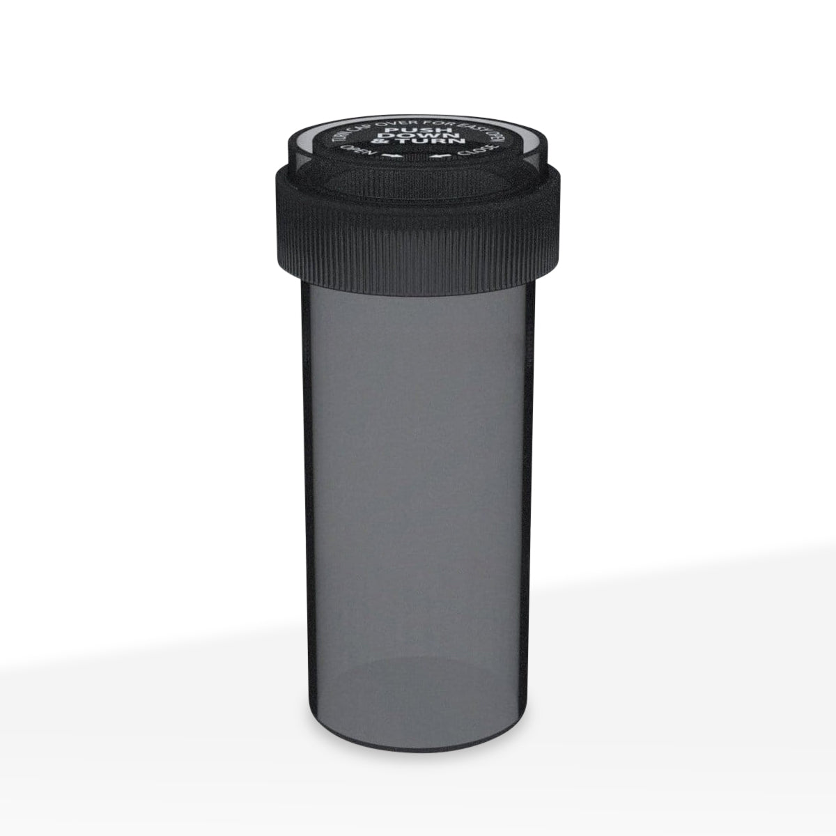 Child Resistant | Translucent Black Reversible Cap Vials | 16 Dram - 3 Grams - 230 Count
