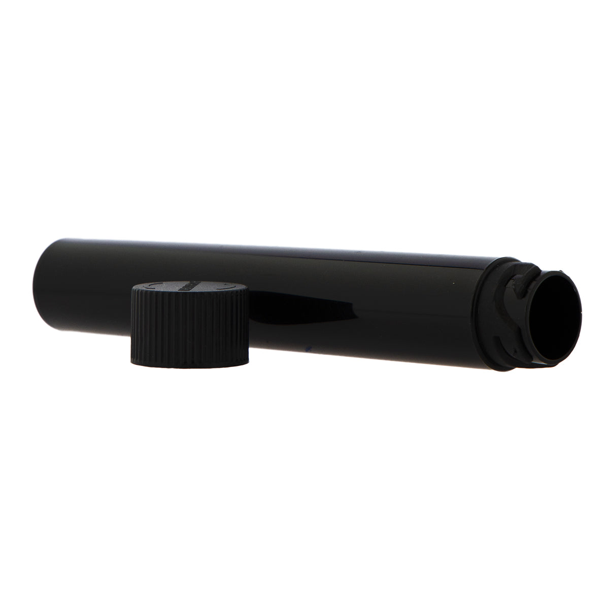 Child Resistant | Push & Turn Vape Cartridge Black Tubes w/ Black Caps | 105mm - 500 Count - Biohazard Inc