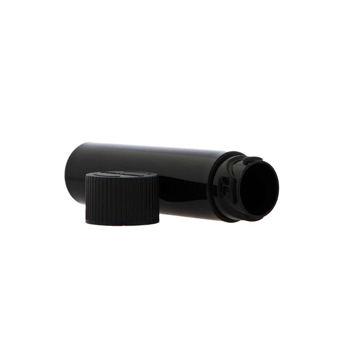 Child Resistant | Push & Turn Vape Cartridge Black Tubes w/ Black Caps | 72mm - 1000 Count - Biohazard Inc