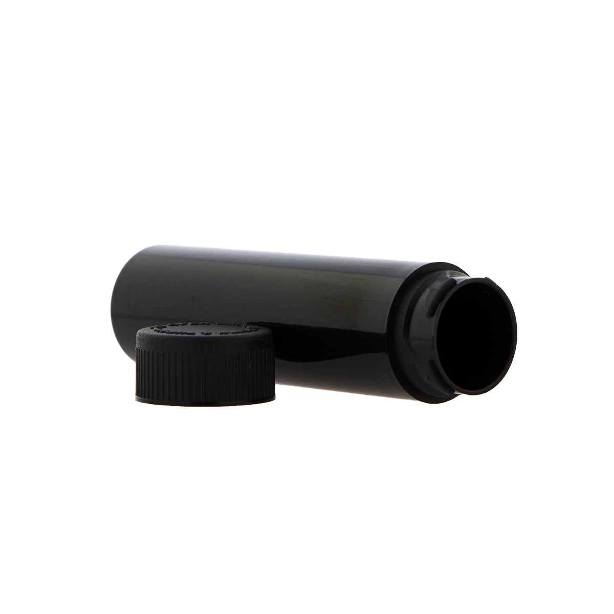 Child Resistant | Push & Turn Vape Cartridge Black Tubes w/ Black Caps | 78mm - 600 Count - Biohazard Inc